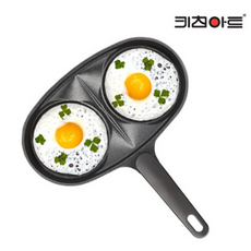 키친아트 휴브 2구 프라이팬, 24.7cm, 1개