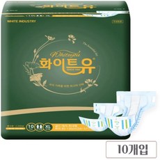 국내제조 성인용기저귀 요실금 환자 요양원 화이트유 겉/속기저귀 매직테이프 라운드형 일자형, 특대형, 1개, 10개입