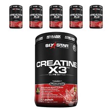 Six Star Nutrition 肌酸X3運動膳食補充粉 Fruit Punch風味, 6罐