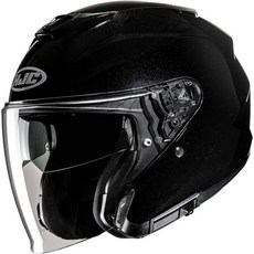 HJC Helmets Motorcycle Jet 헬멧 오픈 페이스 with Built-in 선바이저 Ventilation Removable Interior i31 Solid J, METAL 블랙, XL (60–61 cm)