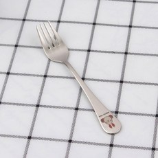 캐릭터 실버 올스텐 어린이 포크 1P 어린이포크 과일 디저트 스테인리스 젓가락 해피 1P, 없음