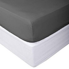 Prince Bedding 1000수 최대 20.3cm(8인치) 딥 포켓 1개(바닥 시트만 해당) 매트리스 커버 소프트 컬렉션 (라이트 블루 퀸), 다크 그레이