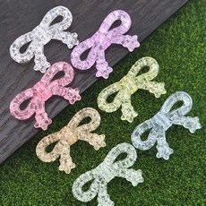 비즈톡 [BG-4-38]볼꾸파츠 아크릴 크랙별리본 통과형 33x20mm (내경2.5mm) 볼꾸비즈 키링용