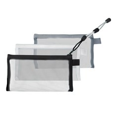 셀링온 메쉬 펜케이스 필통, 화이트