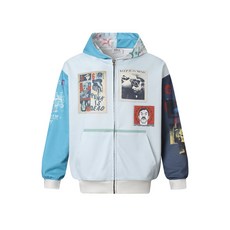 【重磅復古】連帽開衫 衛衣 男式衛衣 開衫外套 美式復古 寬鬆版型 雜誌印花 潮流設計 春秋季穿搭 型男必備