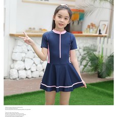 兒童泳衣女童連體裙式可愛公主學生少女泳裝
