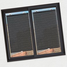 롤 블라인드 창문 방염 암막스크린 도트블랙 37X125cm OC_0322THU