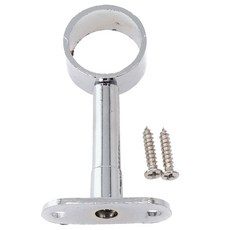 옷장 레일로드 소켓에 가능한 지원 센터 라운드 합금 조정 1PCS 아연 플립 25MM 홀더 크롬 오버 브래킷, A, 1개