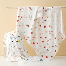 아기 거즈 블랭킷 얇은 속싸개 봄 가을 여름용 유아담요 신생아 랩핑 천 산부인과용, 평안과 기쁨