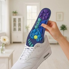 현데코 기능성 아치 지압 통증완화 마사지 자석 깔창, 1세트