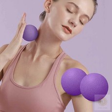 땅콩 더블 마사지볼 TPE 요가 지압 안마볼 홈트, 퍼플, 그린