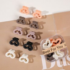 《杜達女孩》莫蘭迪磨砂編髮小抓夾 15款盒裝10入 糖果色髮夾 泫雅風小髮夾 瀏海夾 小抓夾 髮飾 彩色髮夾 邊夾鯊魚夾