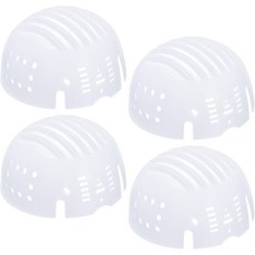 uxcell 4Pcs 범프 캡 삽입물 PE 안감 야구용 하드 모자 머리 보호용 경량 범용 흰색, 1세트, 화이트