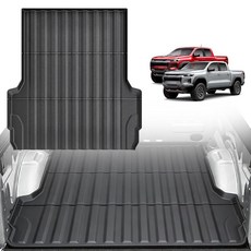 AltraVos 트럭 베드 매트 2023-2026 쉐보레 콜로라도/GMC 캐니언용 1.5m(5피트/60인치) 베드 라이너 TPE 전천후 보호 트럭 매트 튼튼한 픽업 카고 매트, AltraVos 트럭 베드 매트 2023-2026 쉐보