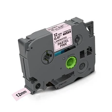 12/18/24mm 231 라벨 적층 테이프 TZ Brother P-touch PT-P710BT 메이커와 호환되는 리본, 12mm, 01 Black on Pastel Pink, 1개