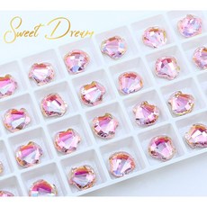 Sweet Dream K9水晶大貝殼鑽 指甲飾品, 1個, 櫻花粉【兩顆入】