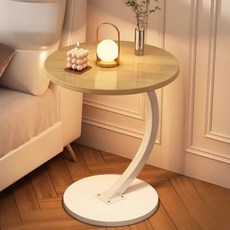 텐버가구 거실 쇼파 원형 사이드테이블, 우드