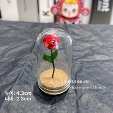 납골당꾸미기 미니어처 장미 유리돔 미니어쳐 화분, 1개, 기본 색상