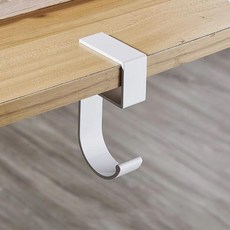 1pc 조정 가능한 헤드폰 스탠드 행거 홀더 마운트 학생 책상 공간 알루미늄 합금 접착 후크 사무실 컴퓨터, 02 01 White, 1개