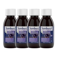 Sambucol 삼부콜 블랙 엘더베리 시럽 오리지널 포뮬러 120ml 4팩