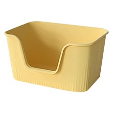 小號一體式貓砂盆, 1個, 黃色, 綠色, 灰色