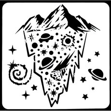 ST-CU1-0076 鏤空模板-蝶古巴特diy-塗鴉模版-繪畫模版, 1個