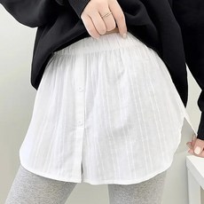 바론생활 자수 셔츠 페이크 레이어드 스커트