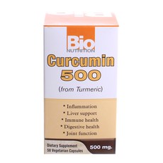 Bio NUTRITION 薑黃素素食膠囊 500mg, 50顆, 1盒