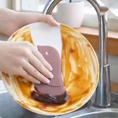 [하루셀렉] 설거지도구 식기세척도구 설거지 스크래퍼 2개입 음식물 제거 실리콘 청소 주걱