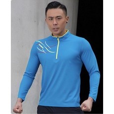 男款長袖休閒衣 立領排汗透氣快乾衣 登山運動T恤