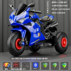 웰라운디드 삼륜스쿠터 삼륜전기스쿠터, 전기 구동, 1개, 블루 리모컨 공기압 바퀴