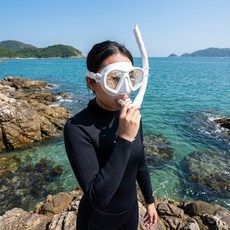 breathe.潛水面鏡，舒適貼合，防霧鏡片，時尚設計, 消光白