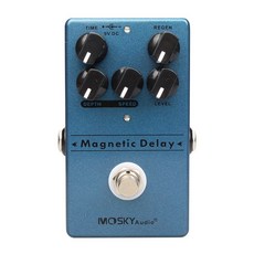 MOSKY 기타 마그네틱 딜레이 에코 페달 트루 바이패스 노브 부품 디스토션 오버드라이브