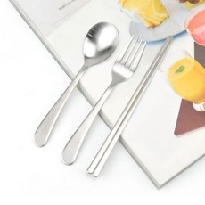 식당아기숟가락 포크 업소 유아 유치원 어린이 젓가락 스푼, 1개