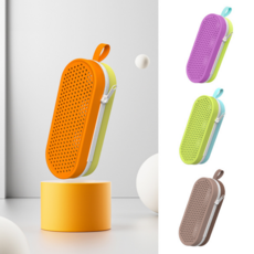 투톤 실리콘 수경 물놀이 보관함 케이스 파우치 여름 물놀이 수영, 1개, 오렌지/옐로우