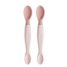 小獅王辛巴Simba 啵啵軟質湯匙/美味軟質湯匙2入組-寶寶餵食刮泥湯匙, 1個, 美味軟質湯匙2入 栗粉, 栗粉