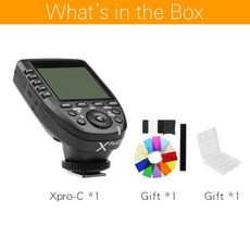 Godox XPro-C 플래시 트리거 송신기 캐논 DSLR 카메라용 E-TTL II 2.4G 무선 X 시스템 HSS LCD 스크린, [01] Xpro-C for Canon, 1개