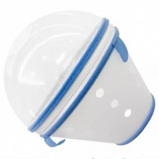 寵物太空頭罩 貓咪/狗狗防舔咬防窺伊麗莎白圈 小型犬加深嘴套, 1個, 天藍色,S碼