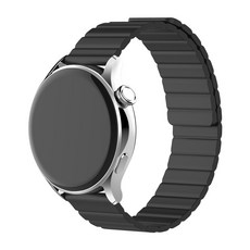22mm 표준 실리콘 마그네틱 UV 스트랩, 블랙, 1개