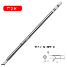 1pc T12 납땜 인두 팁 교체 팁의 다양한 모델 전기 납땜 인두 팁 T12- D4 D52 J02 JS02 BC3 CF4 KF KL, 02 T12-K