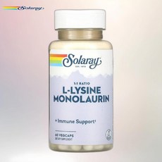 솔라레이 엘라이신 모노라우린 1:1 비율 60 베지캡슐 L라이신 라우릭애씨드, 기본, 1개, 60정