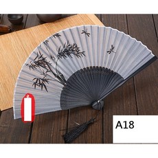幸運星 真絲扇子, 1個, 扇子附扇套扇穗