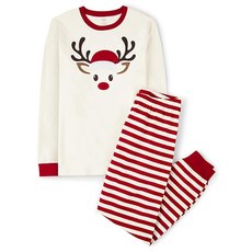 Gymboree 유니 용 Gymmie 긴소매 및 바지 면 투피스 파자마 세트 큰 아이 순록 - 유니 XXL 168836
