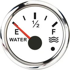 맞춤형 2인치 52mm 수위 게이지 (적색등 포함) 90-0옴 연료 자동차 보트 요트용 오일 탱크 표시기, 02 WS Water Gauge
