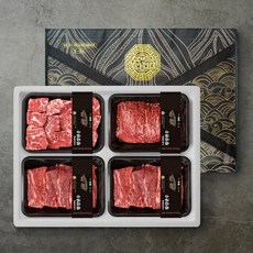 냉장 횡성 한우 1+ 정육 선물세트 불고기300g+국거리300g+산적300g+장조림300g, 1세트