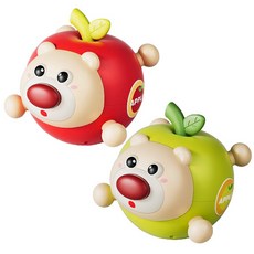 MDC 애플베어 오뚝이 장난감 / 출산 백일선물 추천, 1개, 그린