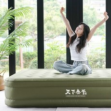 전기장판 OK 꿀렁임 ZERO! 안델센 캠핑에어매트 26년 업그레이드 출시, 딥올리브, 딥올리브 에어매트, 6면패브릭 퀸-38cm 오토펌프