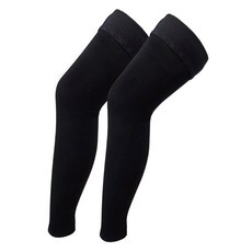 메디지아 의료용 허벅지 압박스타킹 압박밴드 다리 무발 블랙, 허벅지형, 1세트