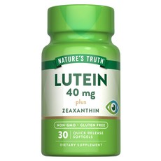 NATURE'S TRUTH 綠萃淨 葉黃素 40mg 加玉米黃素 速釋軟膠囊, 1個, 30錠