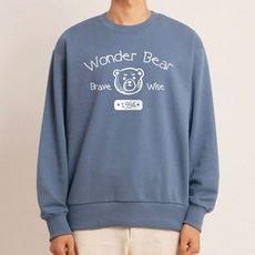 밀리언데이 원더베어 오버핏 특양면 맨투맨